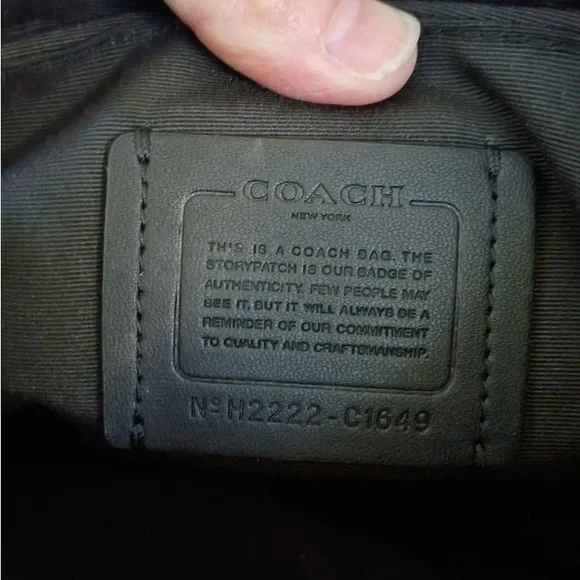 Coach Signature Brown and Black Leather Bag - Picture 6 of 6